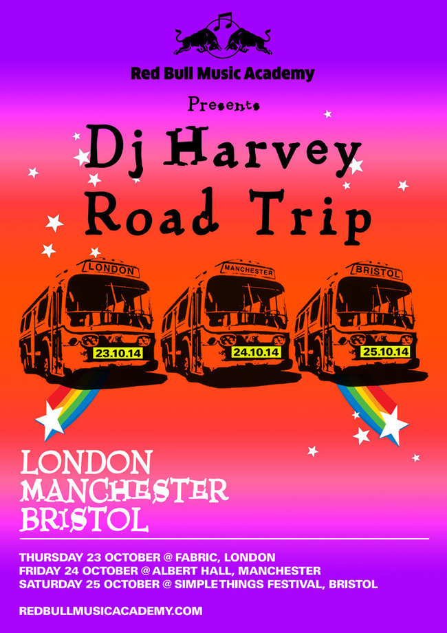 Dj Harvey, Road Trip, Red Bull, London, Bristol, Manchester