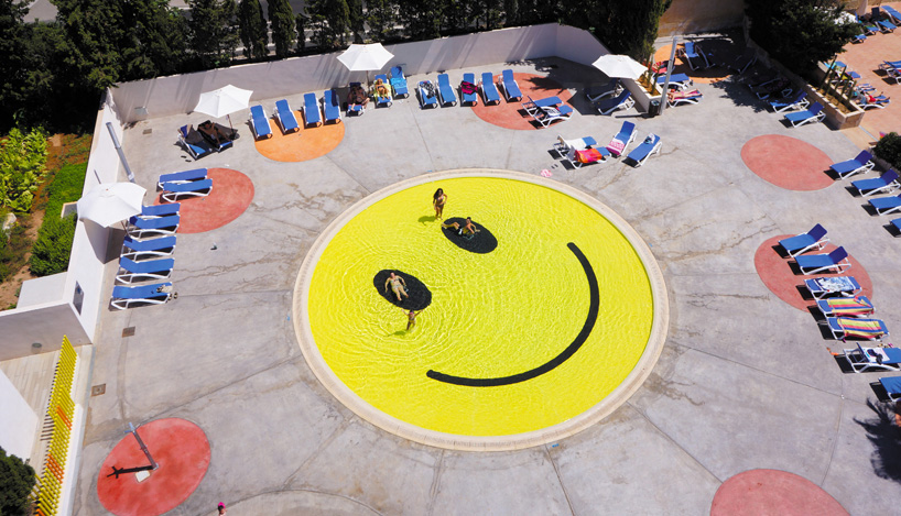 smiley swimming pool, A2 Architects, Majorca, Hotel Castell Dels Hams, Test Pressing