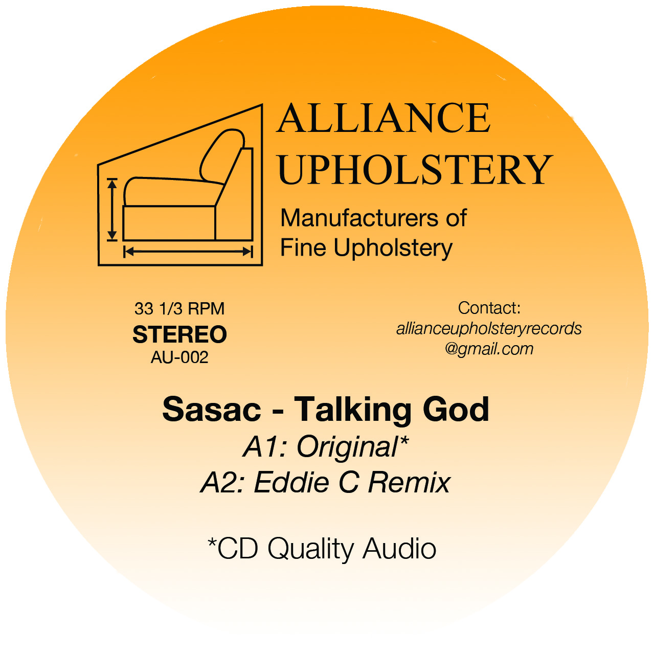 Sasac, Talking God, Alliance Upholstery, Alex Israel, Eddie C, Benedek, Dr Rob, Review, Test Pressing