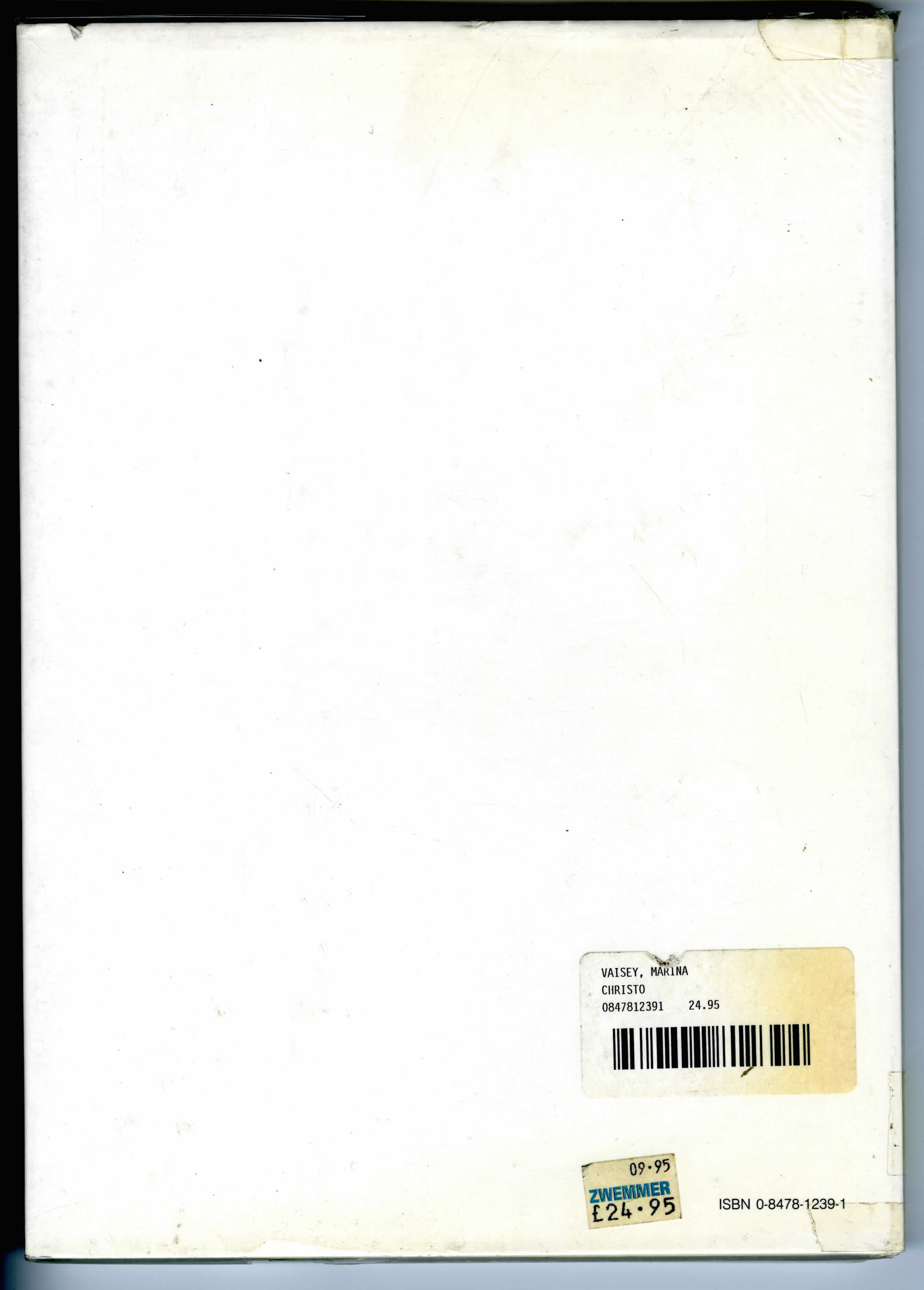 The Library, Christo, Rizzoli New York, Books, Marina Vaizey, Published 1990, Test Pressing 