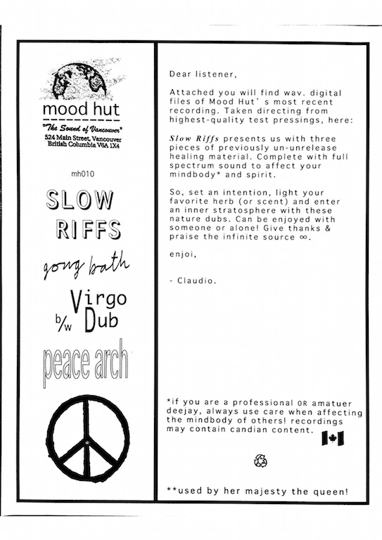 Test Pressing, Dr Rob, Review, Mood Hut, Slow Riffs, Gong Bath