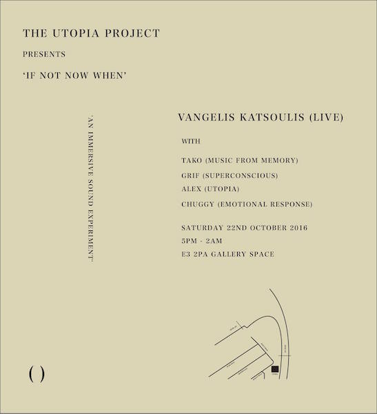 Event, Party, Test Pressing, Dr Rob, Utopia Project, Vangelis Katsoulis, Tako Reyenga, Music From Memory, Alex Bradley, Griffin James, Superconscious, Stuart Leath, Emotional Response