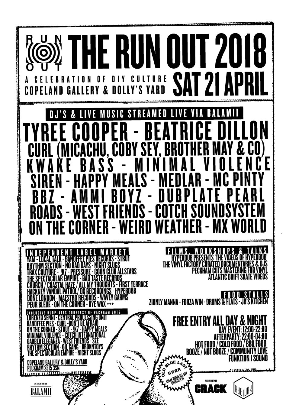 The Run Out 2018, Rye Wax, Peckham Cuts, RSD, 21 April, Peckham, Vinyl, SE15, free event, night slugs, beatric dillon, tyree cooper, 